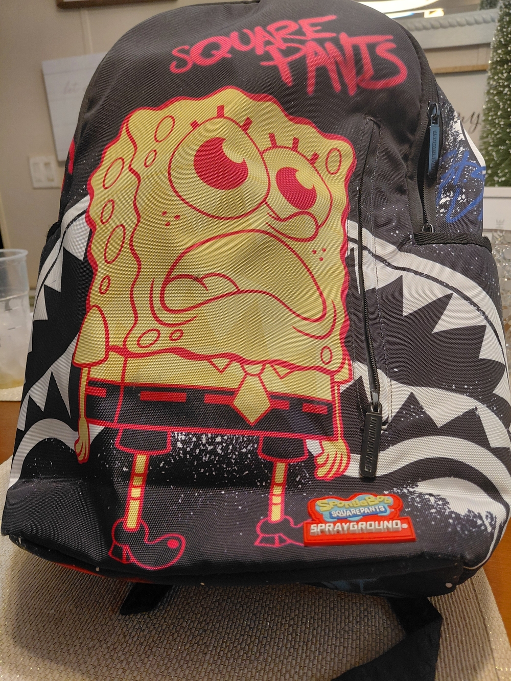 Sprayground Black & Yellow SpongeBob Kids Backpack